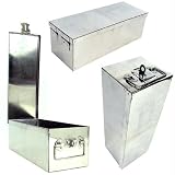 Oversized 12 inch Metal Storage Lock Box with Handle