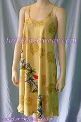 Sundress: Parrot Band on Cream