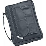 Embassy Black Solid Genuine Leather Bible Cover