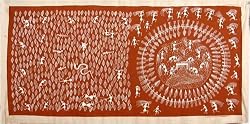 Drawings and Paintings Warli Art Home Decoration 19 x 39 inches (warli156)