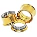 D&M Jewelry 4 Pairs Stainless Steel Screw Expander Flesh Tunnels Body Piercing Gauges 8g-1