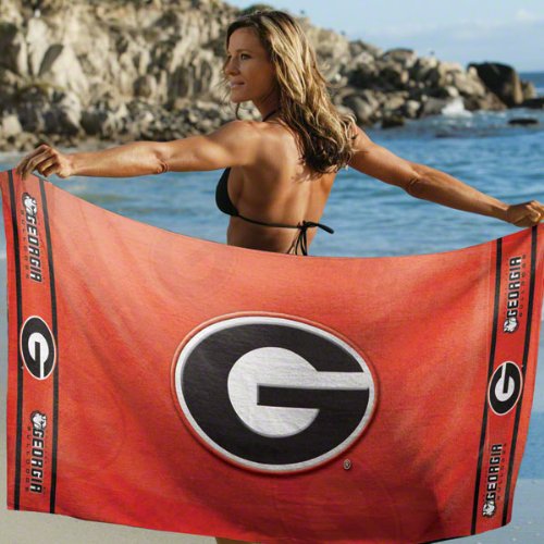 NCAA Georgia Bulldogs Fiber Reactive Beach Towel