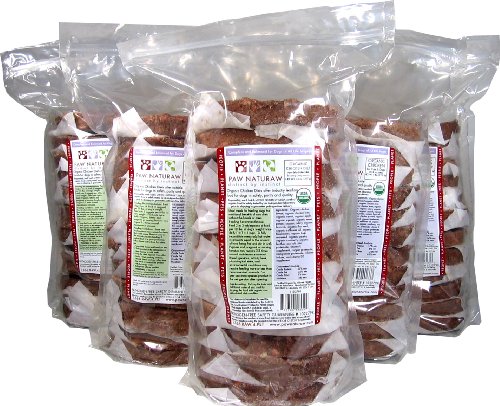 Paw Naturaw Diet Organic Chicken Patties in Plastic Bag (Pack of 5)