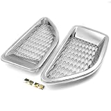 Stick On Pre-applied 3M Adhesive Chrome Plated Side Vent Grille Fender Trim for Land... by Astra Security