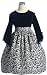 New Long Sleeve Velvet Golden Metallic Embroidered Dress (Blue or Burgundy) 2 to 12 Girls