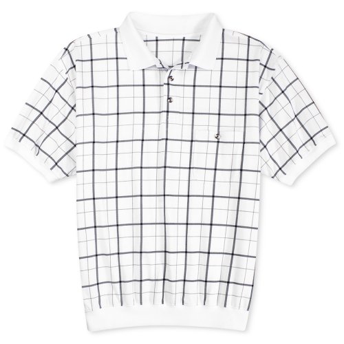 Harbor Bay™ Banded-bottom Windowpane Polos