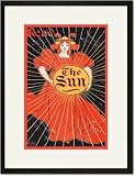 Black Framed/Matted Print 17x23, Read the Sun