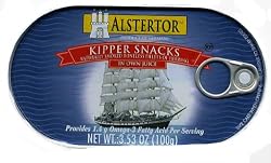 Alstertor Kipper Snacks, 3.53-Ounce Tins (Pack of 18)