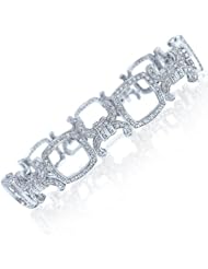 14k White Gold Diamond XOXO Bracelet 21.6g (3 1/2Cttw, VS Clarity, F Color)