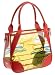 Prada Women's Printed Plastic Tote Bag with Leather Trim, Rosso