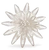 Sterling Silver Filigree Flower Brooch, 'Lotus Filigree' 1.8 W 1.8 L