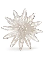 Sterling silver brooch, Lotus Filigree