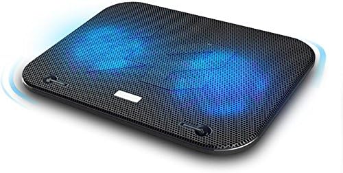 Dual Fan Cooling Vented Pad Lap Desk Black Ideal for Gaming or heavy processing for MacbookSamsung Ultrabook Toshiba Lenovo Acer Asus Dell Hp Sony