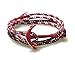 VIRGINSTONE Red Anchor Bracelets on Colorful Nylon Ropes Fengshui