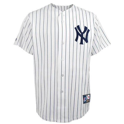 MLB Mickey Mantle #7 New York Yankees Cooperstown Replica Jersey (White/Navy, Small)