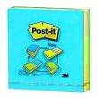 Post-it Notes - 4 Notes in 1 - 4 Colours Yellow, Green, Orange, Blue - 3 x 50 sheets - 76 mm x 76 mm + 3 x 50 Page Markers - 25 mm x 76 mm