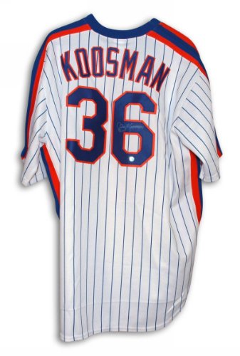 Autographed Jerry Koosman New York Mets White Pinstripe Majestic Throwback Jersey