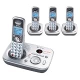 51KRcZtlx7L. SL160  AT&T DECT 6.0 4 Silver Handset Cordless System with Caller ID/Answering Device (SL82408)