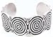 Hypnotic Detailed LABYRINTH Silver Tone PEWTER Cuff BRACELET