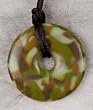 Teething Bling Pendant - Donut Shape (Green Camouflage)