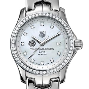Villanova University TAG Heuer Watch - Women's Link Watch with Diamond Bezel