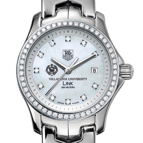 Villanova University TAG Heuer Watch - Womens Link Watch with Diamond Bezel