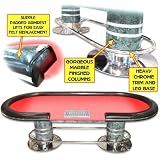 Trademark Poker Deluxe 96-Inch Hold'em Table with Dealer Position (Red Felt)