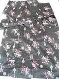Women's 100% Thai Silk Kimono- Midnight Black Oriental Dragon Design (SIZE XXL 46-48)