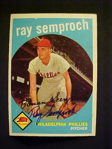 Ray Semproch Philadelphia Phillies #197 1959 Topps Autographed Baseball Card at Amazon.com