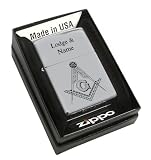 Thumbnail image for Mason G Zippo High Polish Chrome Lighter with Masonic…