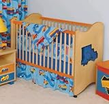 Boys Like Trucks Crib with Toddler Bed Conversion Kit Room Magic RM22-BT