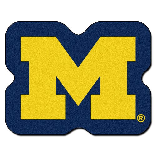 FANMATS NCAA University of Michigan Wolverines Nylon Face Mascot Rug