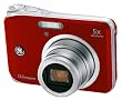 GE A1250-RD 12MP Digital Camera with 5X Optical Zoom and 2.5 Inch LCD with Auto Brightness - Red