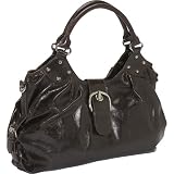 Bagtique Antique Faux Leather Front Buckle Satchel