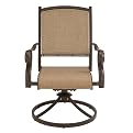 Home Pembrooke Sling Swivel Dining Chair - Set of 2