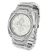Geneva Platinum CZ Chronograph Mens Link Watch
