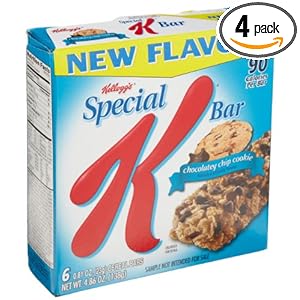 Special K Chocolatey Chip Cookie Bars, 6 Bars per Pack, Pack of 4 Special K Chocolatey Chip Cookie Bars, 6 Bars per Pack, Pack of 4