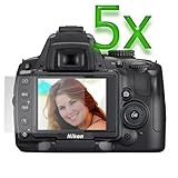 GTMax 5 x Clear LCD Screen Protector - 3.1 Inch for Nikon D5000 Digital Cam ....