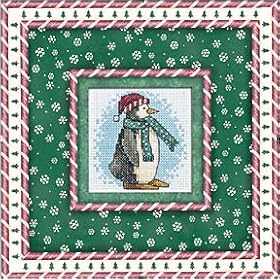 Debbie Mumm Candy Cane Penguin Cross Stitch