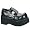 black pu/white skull