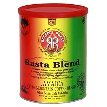 Reggie's Roast Jamaica Blue Mountain Coffee, Rasta Blend, Whole Bean, 12-Ounce Cans (Pack of 2)