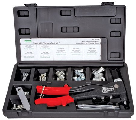 Thread-Setter Tool, Assorsted Steel Klik Thread-Serts (1 Each)
