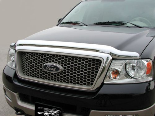 Stampede Chrome Bug Deflectors - , 2004 - 2006 Ford RANGER (Metal Hood)
