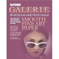 Ilford Galerie Smooth 8 1/2 x 11 Inch Fine Art Paper 10 Sheets (1124558)
