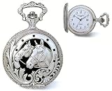 Pocket Watch - Silver Finish Horse Head White Dial Black Numerals Pocket Watch - B000AYN1V6