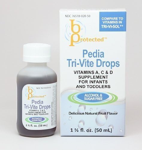 3 Pack Pedia Tri-Vite Drops 50 mL by Bayshore Pharmaceuticals