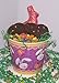 Gourmet Food : Scott's Cakes 1 lb. Chocolate White Chocolate Chip Cookies in a Purple Bunny Pail with Jelly Beans and Milk Chocolate Bunny