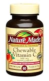 Nature Made Chewable Vitamin C Supplement Tablets, 500 mg, 60-Count Bottles (Pack of 4)