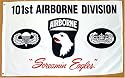 101st Airborne "White" MILITARY Flag - 3 foot by 5 foot Polyester (NEW)