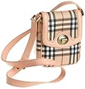 Burberry Women's Shoulder Bag with Leather Trim, Beige